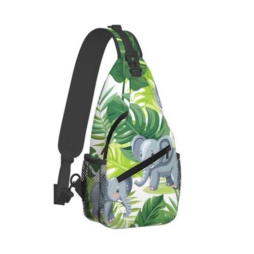 Bolso bandolera sling con dibujo de elefante y tortuga miniatura 2