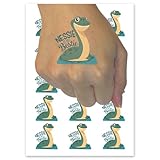 Nessie Is My Bestie Loch Ness Monster Cryptid Temporary Tattoo Water Resistant Fake Body Art Set Collection - 15 2' Tattoos (1 Sheet)