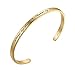 SOLOCUTE Cuff Bangle Bracelet Engraved Always My Sister Forever My Friend Inspirational Jewelry, for Christmas Day, Thanksgiving Day and Birthday (Gold)