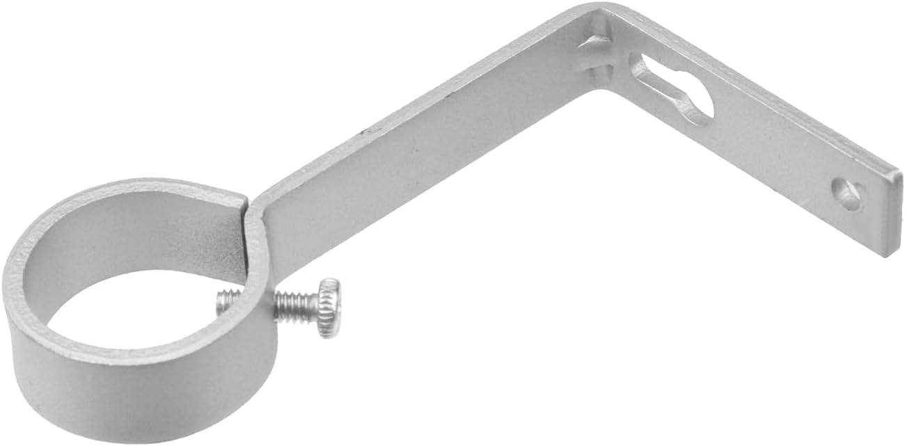 Semetall Curtain Rod Brackets,Set of 2,Silver | Heavy Duty Curtain Rod Holders for 7/8 Inch Rods