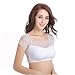 DRESHOW Lace Bralette Tank Tops Lace Cap Padded Stretch Yoga Sports Bra for Women(One White) White One Size