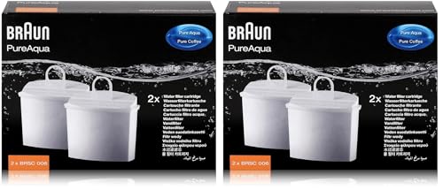 Braun BRSC 006 Wasserfilter PureAqua, geeignet für CaféHouse, PurEase und Sommelier, für reinen Kaffeegeschmack (Packung mit 2)