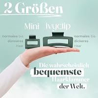 ivyclip - Haarspangen Damen - Haarklammer groß und klein - weiche Haarclips – Ansicht 4