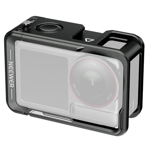 【Completamente Compatibile con DJI Mic】 Mantenendo libera la porta USB C, questa gabbia rende la tua fotocamera sportiva completamente compatibile con DJI Mic RX