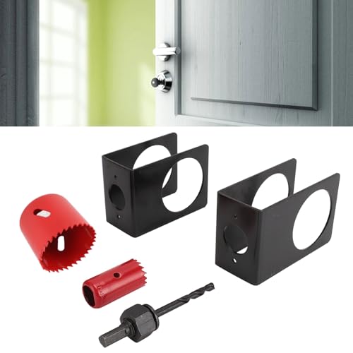 Kit para instalar cerraduras en puertas de madera miniatura 3