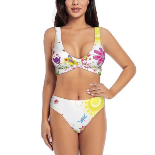 Bikini de flores para guardería y libélulas en tus días de piscina