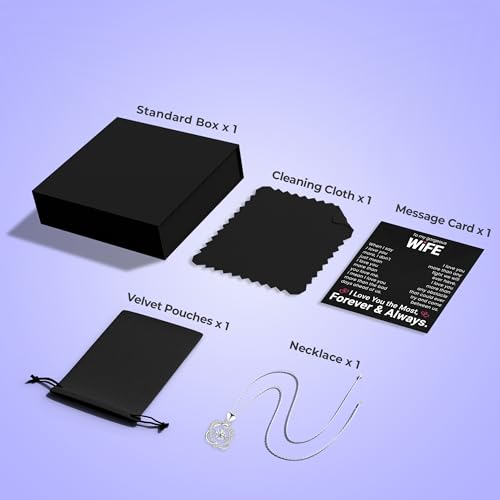 To My Wife Necklace From Husband| Anniversary or Birthday Love Gift for Her| Soulmate Mother's Day or Valentine's Day Pendant Jewelry for Hot Doe4