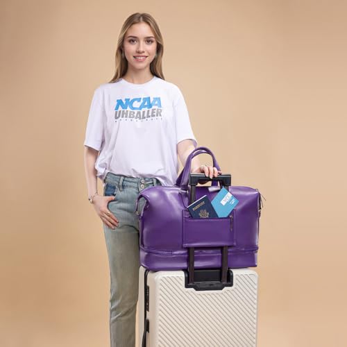 Montana West X NCAA Duffle Travel Bag Foldable Gym Bag Waterproof Weekend Bag for Mens or Women Hangbag with Adjustable Shoulder Strap3