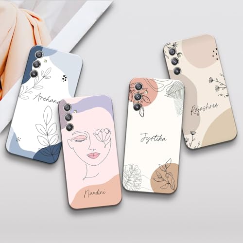 Image of COLORflow Polycarbonate Back Cover Case Compatible With Samsung Galaxy A34 5G | Aesthetic Name Color Customized Back Cover Compatible With Samsung Galaxy A34 5G, Multicolour