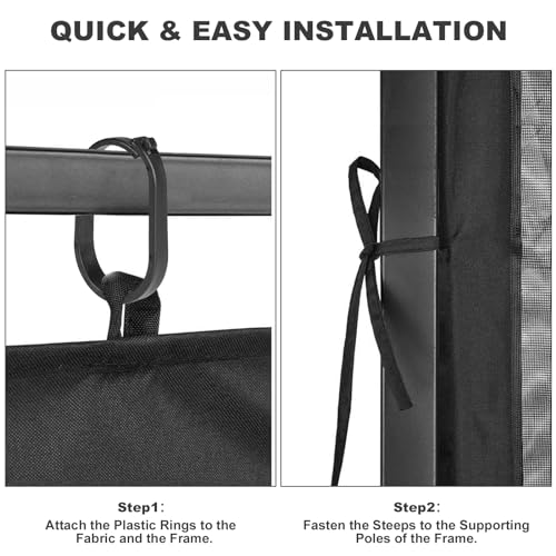 Gazebo-Mosquito-Net-OKYUK-2024-Gazebo-Universal-Replacement-Mosquito-Netting-Outdoor-Canopy-4-Panel-Screen-Walls-with-Zipper-for-10-x-10-Gazebo-Garden-Patio-Backyard-Mosquito-Net-Only-Black Gazebo Mosquito Net OKYUK 2024 Gazebo Universal Replacement Mosquito Netting Outdoor Canopy 4 Panel Screen Walls with Zipper for 10 x 10 Gazebo Garden Patio Backyard Mosquito Net Only Black