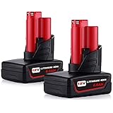 [Upgraded] 12V 6.0Ah Lithium Battery Replacement for Milwaukee 12V Battery, Compatible with...