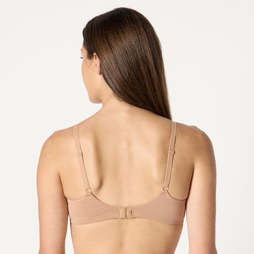 Image of Amazon Essentials Women's Cotton Jersey Lined Wired Plunge Push-Up Bra, Pack of 2