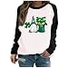 Chemise pour femme de la Saint-Patrick - Imprimé - Hipster - Décontracté - Motif clover - Style décontracté - Style patchwork - Vert - Pull Lucky
