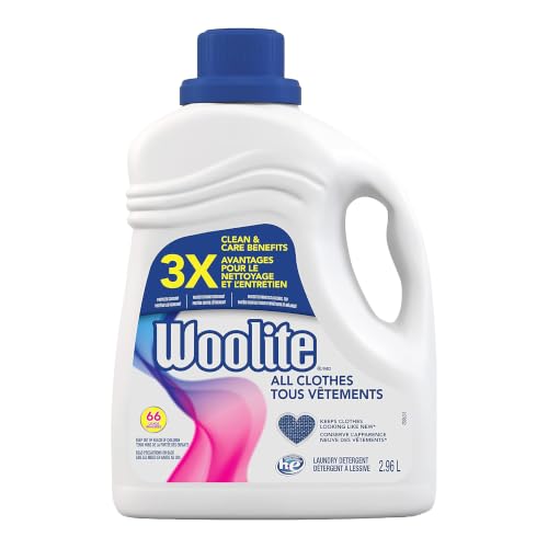 Woolite All Clothes Everyday Colour Safe Laundry Detergent; 2.96 L, 66 Loads; Helps Keep Clothes Looking Like New with Advanced Care & Fabric Guard Complex; Protects from Fading & Pilling Up 20 Washes