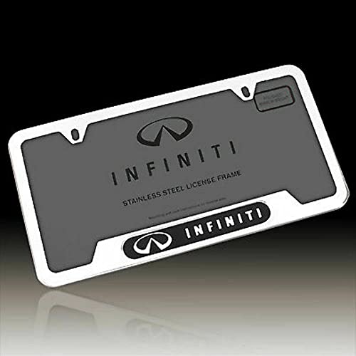 Infiniti Genuine Polished Stainless Steel License Plate Frame
