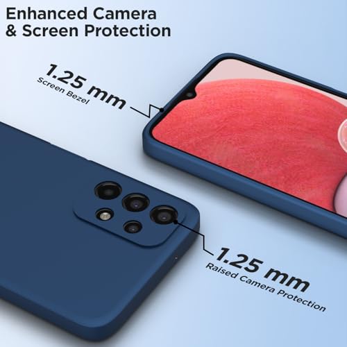 Image of Outlouders Back Cover for Samsung Galaxy A13 4G / A13 5G | Camera Protection | Durable Soft Matte Silicone Bumper Case (Blue)