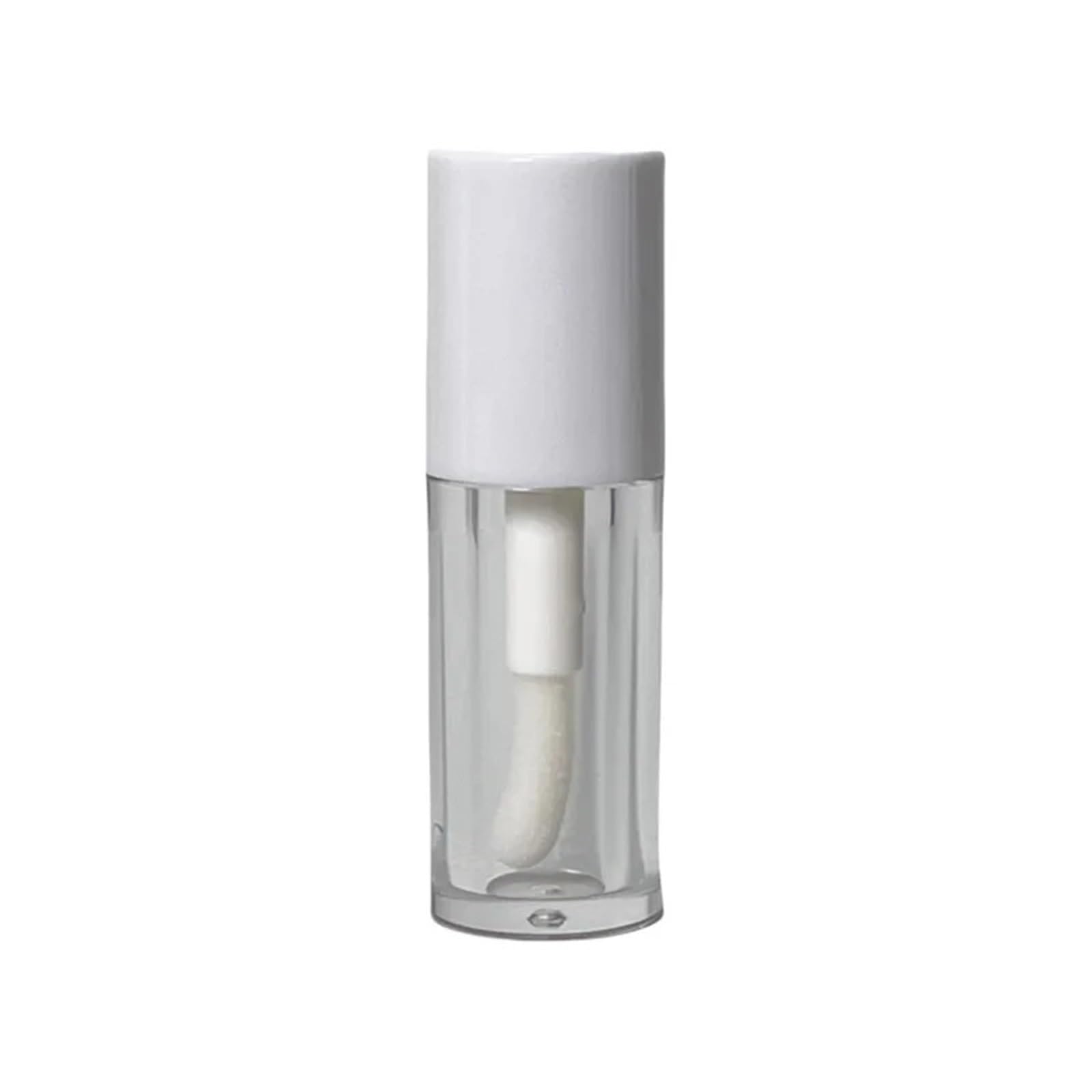 Tubo de lápiz labial, 30 unidades de 3,5 ml, tubo vacío de pequeña capacidad, redondo, grande, cabezal de varilla brillante (blanco, 3,5 ml)