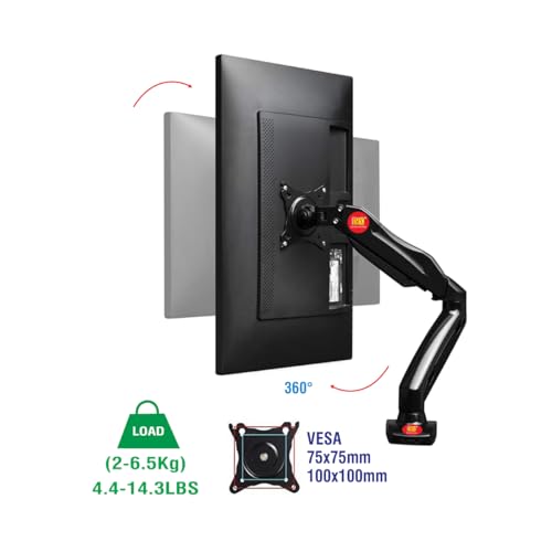 Image of MX Heavy Duty TV Wall Mount Stand for 17-27 inches LED /LCD /Monitor Screen's Full Motion 180 Rotatable Universal Wall Mount Bracket (Monitor Desk Mount, 17 inch- 27 inch)