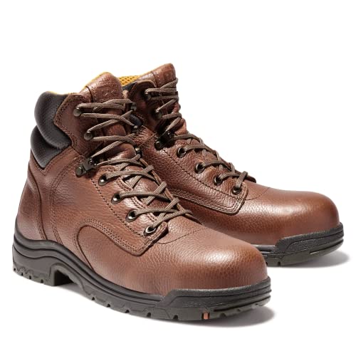 Timberland PRO Men's TiTAN 6 Inch Alloy Safety Toe Industrial Work Boot, Coffee Brown-2024 NEW, 11 W US
