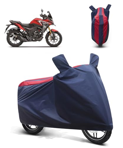 Image of FABTEC Bike /Motorcycle Body Cover Compatible with Honda CB200X (Red & Blue)
