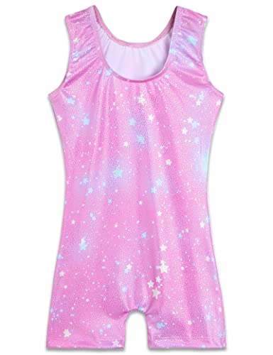 Image of TENVDA Leotards for Girls Gymnastics One Piece Biketard（Multiple Colors） | Sparkly sleeveless unitards