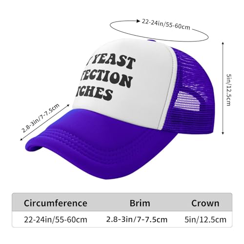 Image of My Yeast Infection Itches Trucker Hat Funny Baseball Caps Adjustable Fishing Hats for Men Women Black