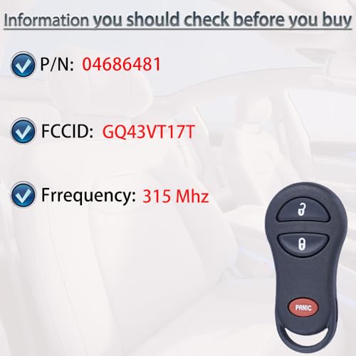 Télécommande GQ43VT17T idéale pour sécuriser votre Dodge Ram - 2