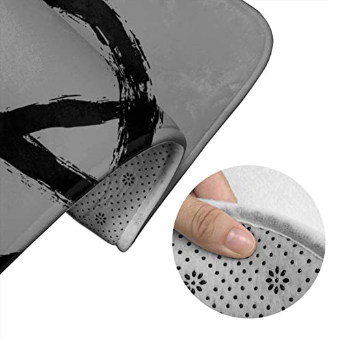 DIRYKILP Badematte + Konturmatte + Toilettendeckelbezug, Friedenszeichen 3 Stück Badematte Set, mit rutschfester Klebeunterseite – Bild 6