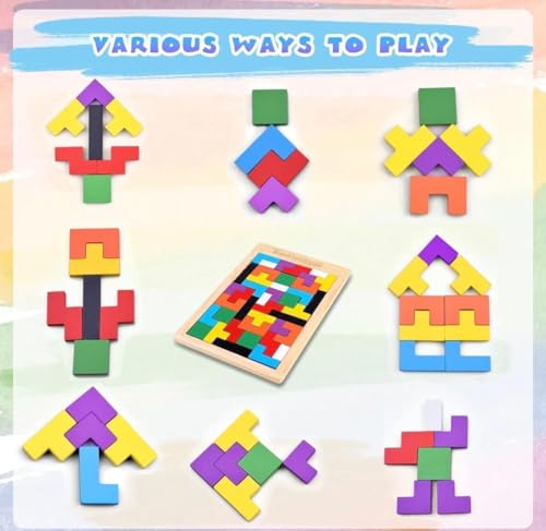 Image of Number Enlightenment Wooden Toy Train for Toddlers - Animal, Transportation, Fruit, Color Recognition Early Education Blocks (Russian Blocks)