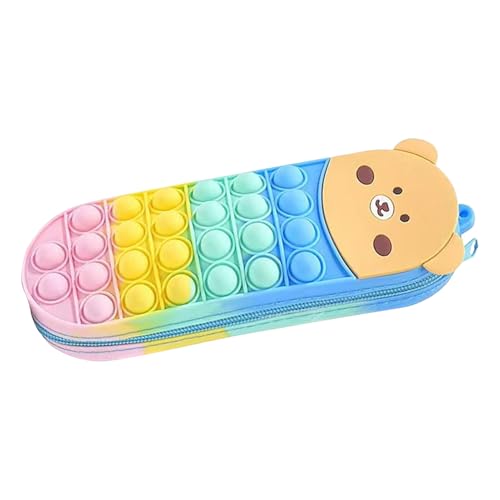 Genérico Estuche para Lápices para Niños - Estuchee para Lápices Fidget Toy | Creativo para La Escuela, Viajes, Hogar Sensorial con Burbujas Pop | Divertido Antiestrés para Niños Y Niñas