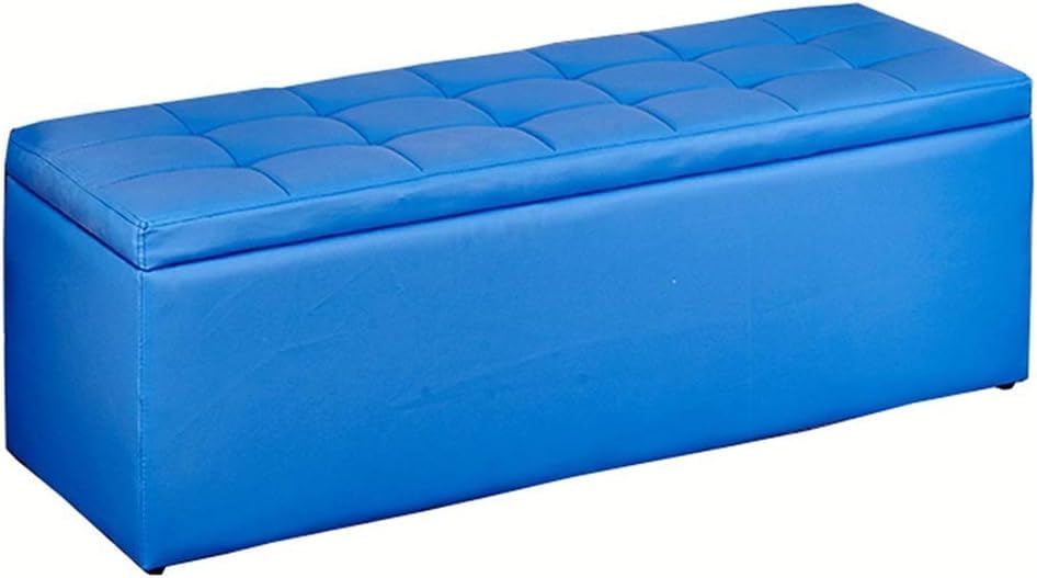 Banc de canapé pouf repose-pieds multifonctionnel en cuir PU noir 120x40x40 cm