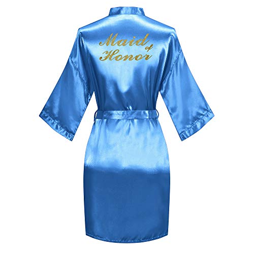 Image of Giova Women Bridal Robe for Bride and Bridesmaid Getting Ready Wedding Party Bathrobe