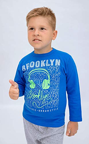 KIT com 3 Conjuntos Moletom Sem Capuz Juvenil Meninos de 10 a 16 anos Tamanho:16