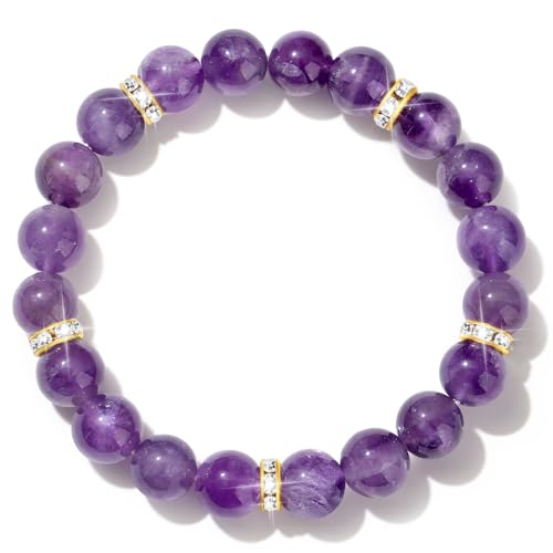 DUQGUHO Healing Bracelets for Women Anxiety Crystal Bracelet 10mm Stretch Stone Jewelry Crystal Gifts for Women - Main Image