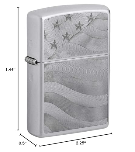 Encendedor Zippo Satin Chrome 81375 Grabado miniatura 3