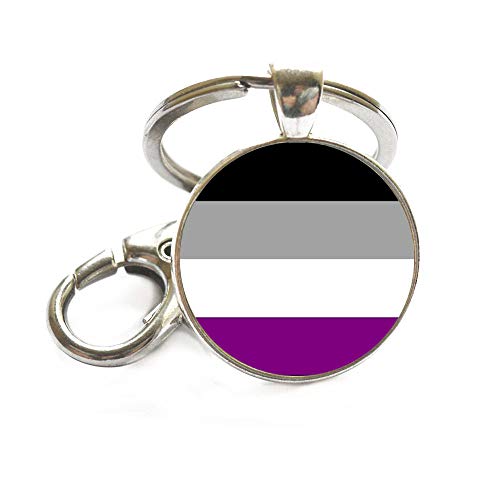 Asexual Pride Flag Keychain,Asexual Pride Flag,Minimalist Keychain,Dainty Keychain,Gay Pride Keychain,N213