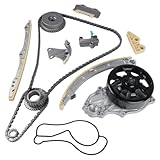 Engine Timing Chain Kit Water Pump Fit for Civic 2006-2011 2.0L 1998CC K20Z3 Automotive Replacement Time Part Sets Replace TS21136 G56331 G56332 with Tensioners Sprockets Guide Rail