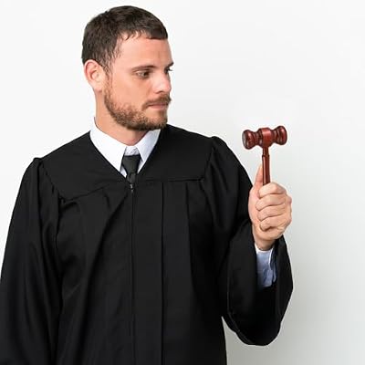 Wooden Courtroom Gavel Brown Handmade Wooden Gavel Auction Gavels Desk Accessories Board Auction Club Presidents 17cm/6.7 Inch Courtroom Hammer Prop Costume Accessories