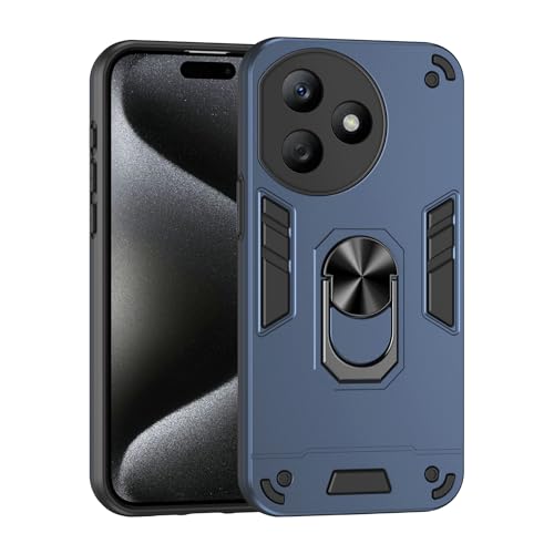 Compatible with Honor X50i Plus Phone Case Series Rugged, Shockproof Protective Cover with Built-in Metal Ring Stand, Compatible with Magnetic Car Mount- Blue