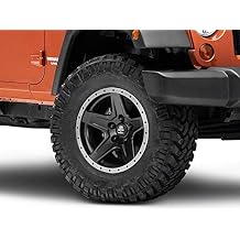 Mammoth Boulder Beadlock Style Wheel in Black 17x9 Aggressive Styling Rim Fits Jeep Wrangler JK 2007-2018