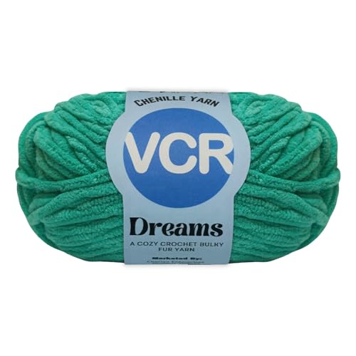 Image of VCR Seafoam Green, 100 Grams Hank, 60 Meters Length, Premium Polyester Ball for Crochet and Knitting, Pack of 1 Yarn, Soft and Bulky Fur Suitable for DIY