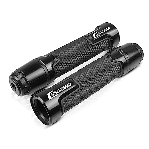 Zubehör Motorradknöpfe Anti-Rutsch-Roller Griffenden Griffe Handstange Lenker für B&M&W C650GT C650 Sport 2014 2015 2016 2017 (Color : Schwarz)