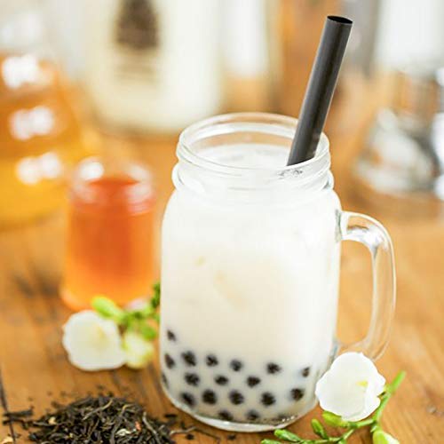 ALINK 100 Pitillos Plásticos Negros para Bubble Tea miniatura 5