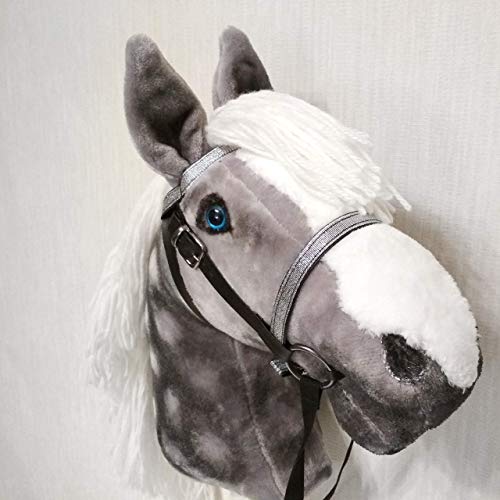 Dapple Gray Hobby horse Stick horse for children Horse toy on stick
