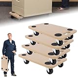 ACXIN 4 rotelle per mobili, 580 x 290 x 108 mm, aiuto per il trasporto con rotelle, per il trasporto di mobili, mobili con cuscinetti in gomma fino a 200 kg