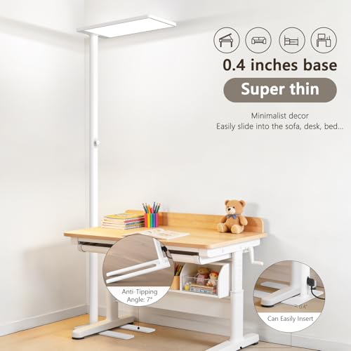 Image of 77 inch Led Floor Lamp, 9000LM Full Spectrum Eye Care Standing Lamp