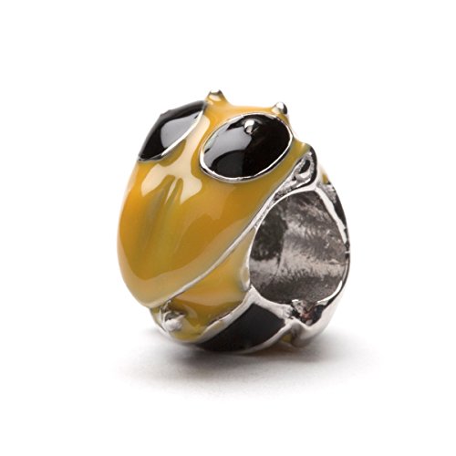 Georgia Tech Charm | Gt Yellow Jackets - Buzz Head Bead Charm | Officially Licensed Georgia Tech Jewelry | Gt Gifts | Gt Charms | Georgia Tech Ramblin Wreck | Stainless Steel #TOP1