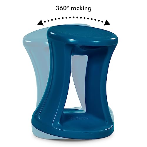 Image of Simplay3 American Home Live Fit Active Balance Chair, 17 inch Stool for Adults and Teens- Ergonomic Office Desk Chair with Rock, Wobble, Tilt Motion for Learning, Work and Study, Union Blue, 2-Pack