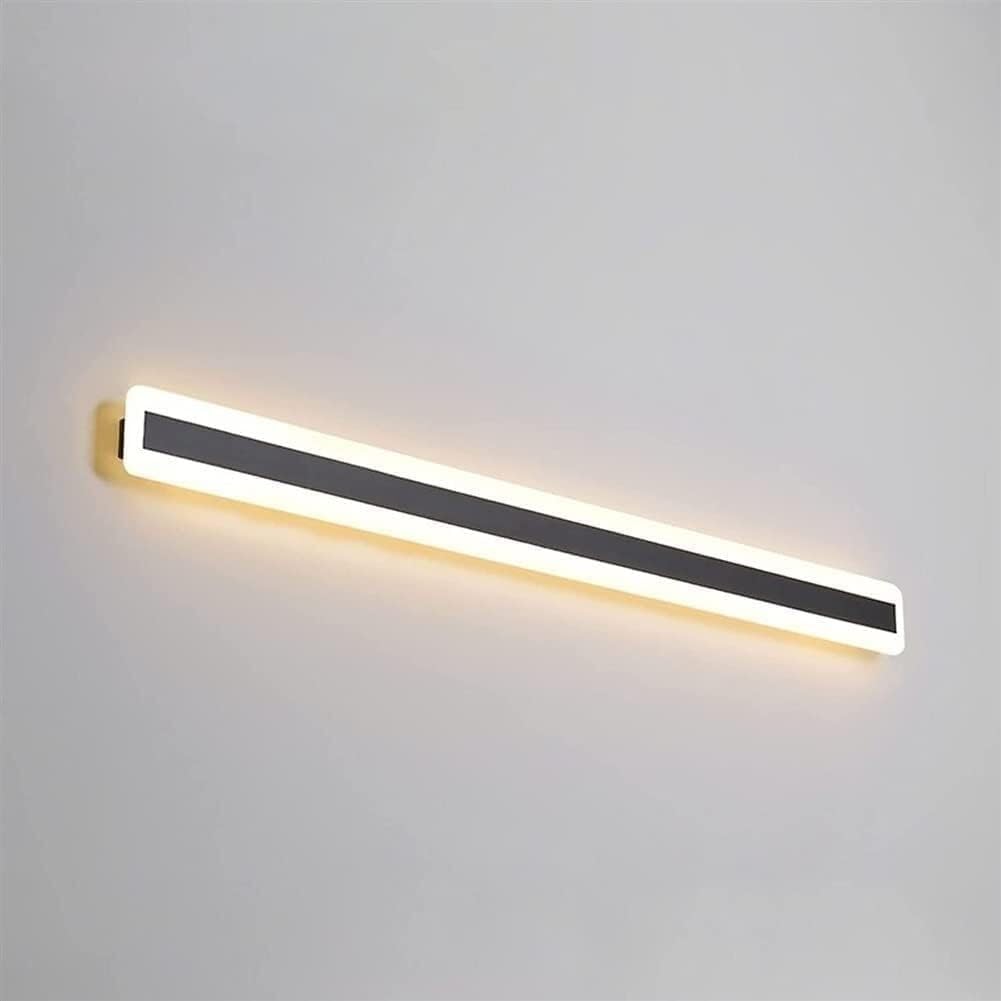 HCZKIUJY Wall lamp, LED Long Strip Wall Light Indoor/Outdoor Up and Down Sconce Mirror Wall Lights Linear Wall Lamp Modern(Black-40cm)