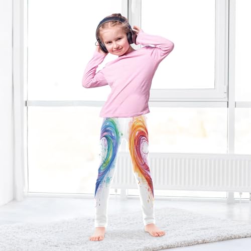 Bolaz Toddler Girls Leggings Printed Yoga Pants Leggings Orange Blue Heart for Kids4